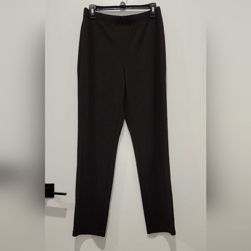 Susan Graver Classic Brown Straight Leg Pants Size - Small